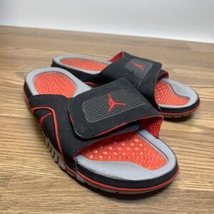 Jordan Hydro IV Retro Shoes Mens Size 10 Slide Sandals 532225-001 Black Red